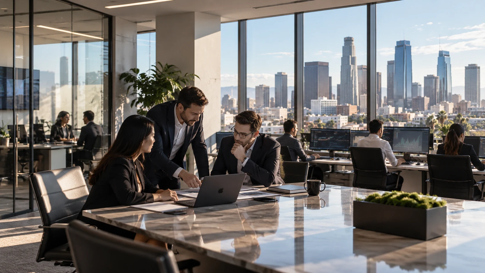 Avermont financial markets team in a Los Angeles office